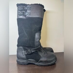 Pajar Shoe Shoes Black‎ Leather Boots Woman Black Size 7.5- 38
